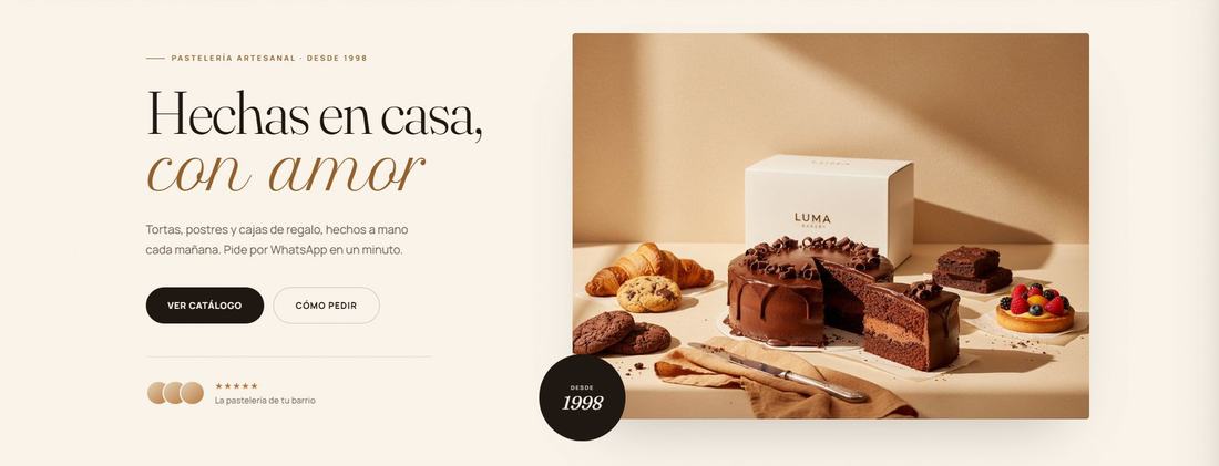 Catálogo digital de Luma Bakery